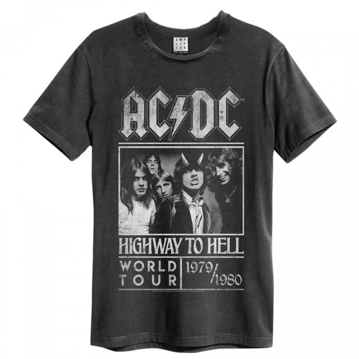 Amplified Mens AC/DC Highway To Hell Poster Mens T-Shirt