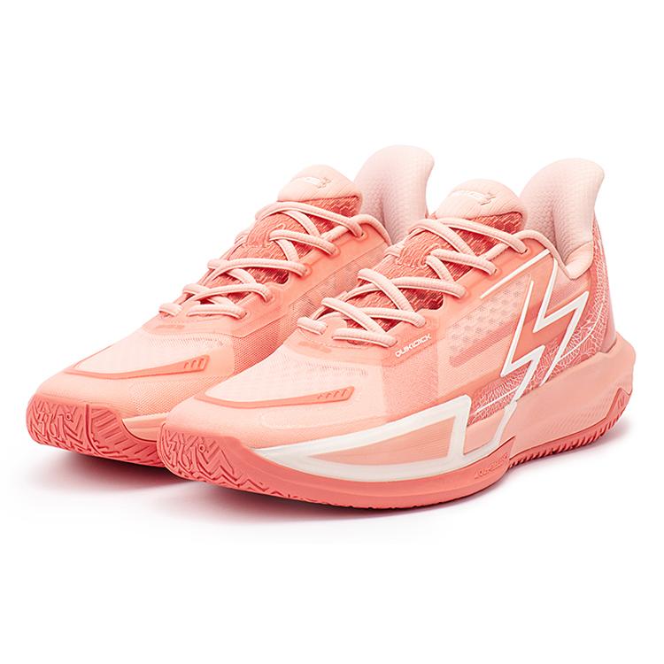 New 361° Big3 4.0 QUICK Cushioning Anti Slip And Wear Resistant Support Low Top Basketball Shoes Unisex White Red 572321105-7