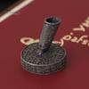 Vintage Desk Organizer Round Pen Holder, Durable Metal Exquisite Carved Desktop Ornament, Calligraphy Base Dip Pens And Quill Supply, for Decoration