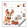 Christmas Window Clings Cling, PVC Waterproof Santa Claus/ Elf Snowman/Elk/House Stickers, Reusable Easy Peel And Stick Holiday Decor Glass