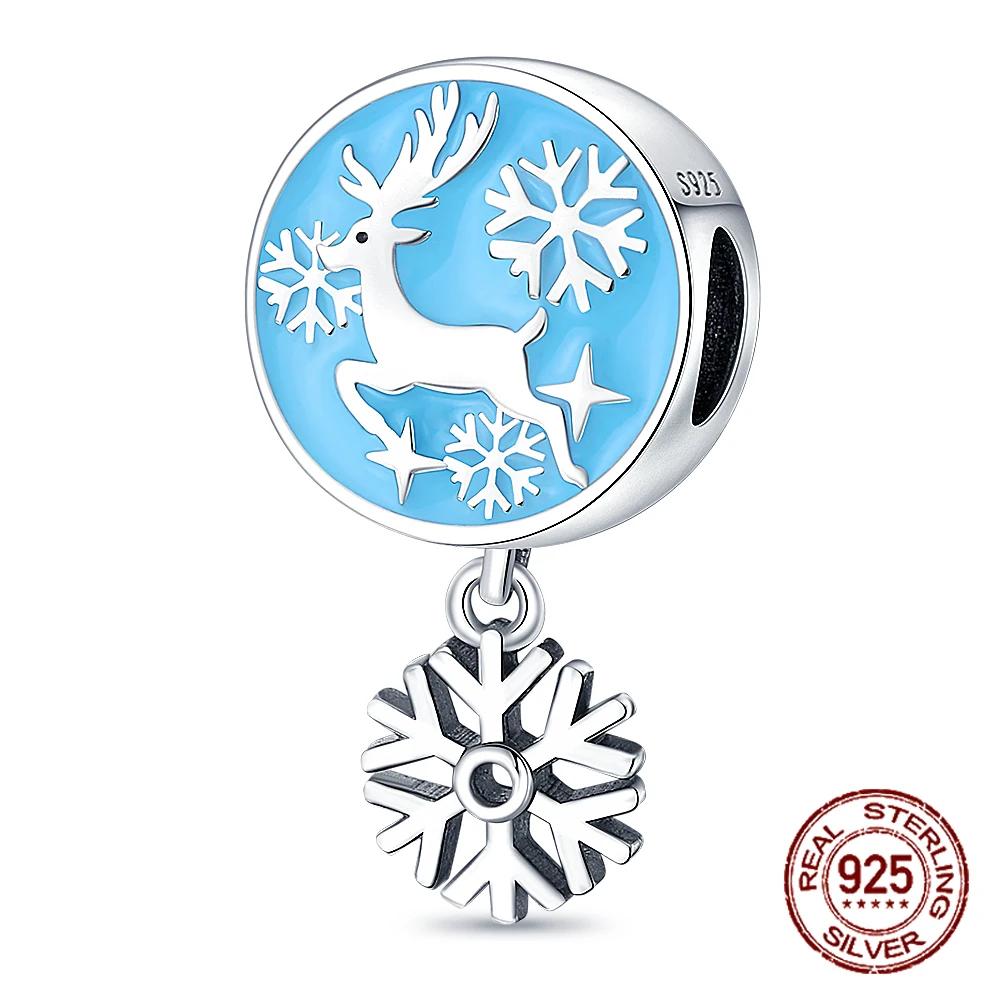 Copper Christmas Winter Snowflake Four Leaf Clover Spacer Beads Pendants Fit 4Mm Hole Diamete Braceletdiy Jewelry