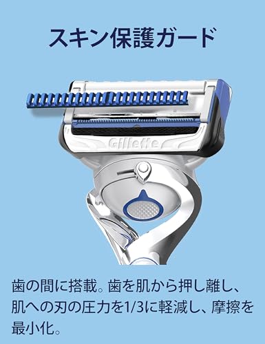 Gillette [Genuine Product] Gillette Razor Replacement Blades 10 Pieces Razor Men's Sensitive Skin Skin Guard [Amazon.co.jp Exclusive]