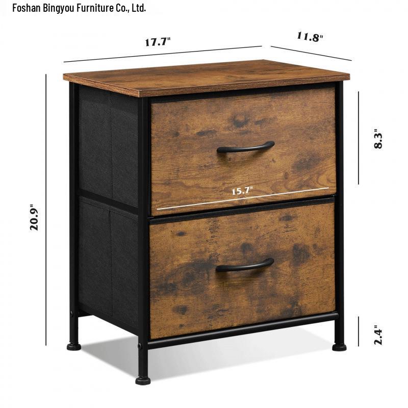 Nachttisch im amerikanischen Stil mit multifunktionalem Schubladenschrank