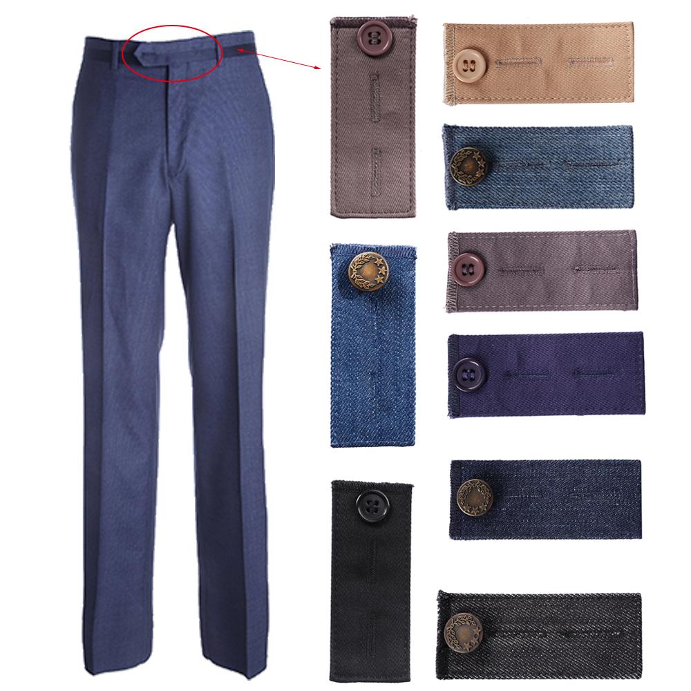 NEU 1 STK Baumwolle Unisex Bundband Hosenverlängerer Gürtel Enge Hosen Jeans Röcke Schwangerschaft Knöpfe Haken Kleidungszubehör