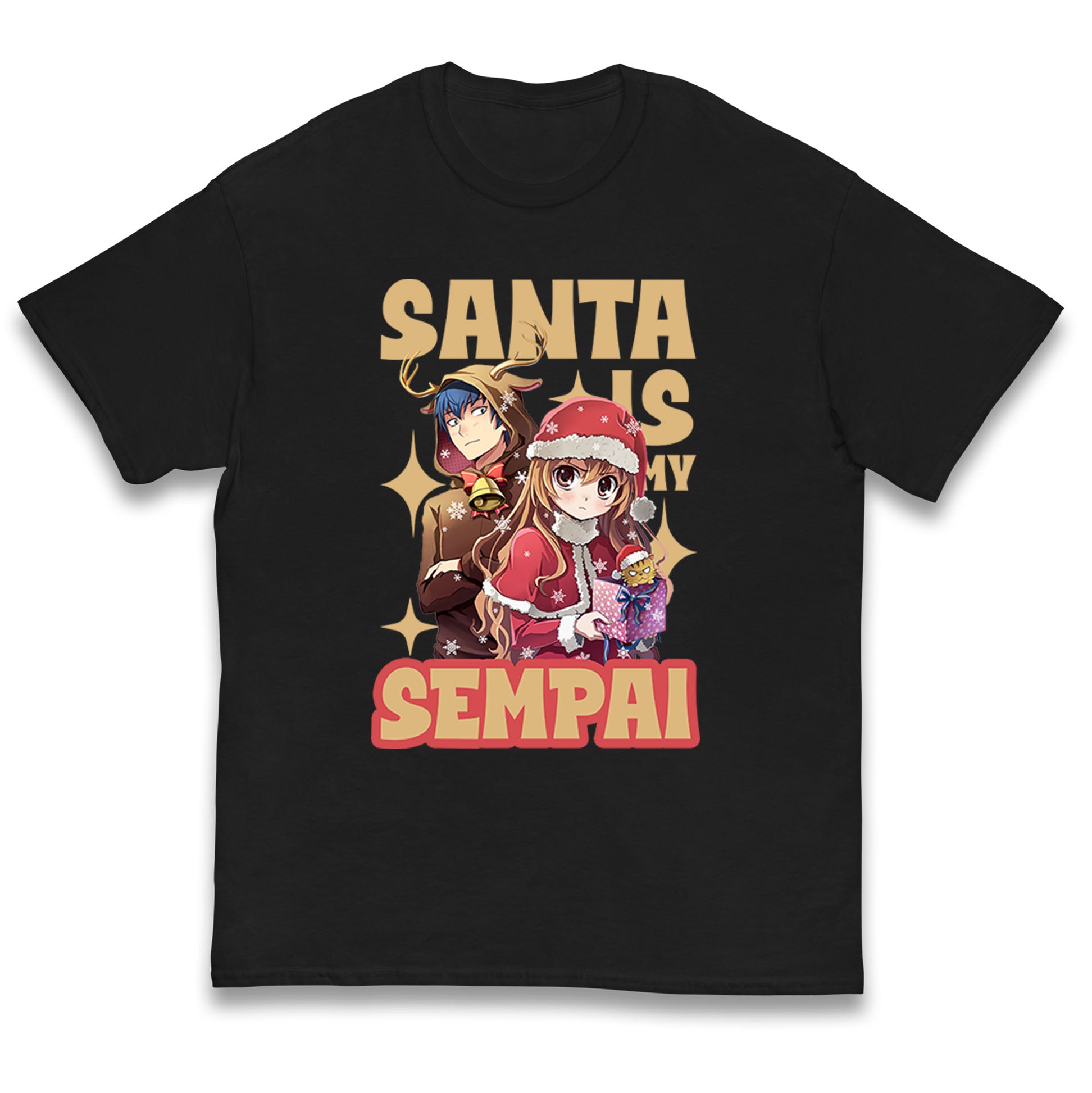 Santa Is My Sempai Toradora Anime Christmas kids T Shirt Taiga Aisaka & Ryuji Takasu Top 100