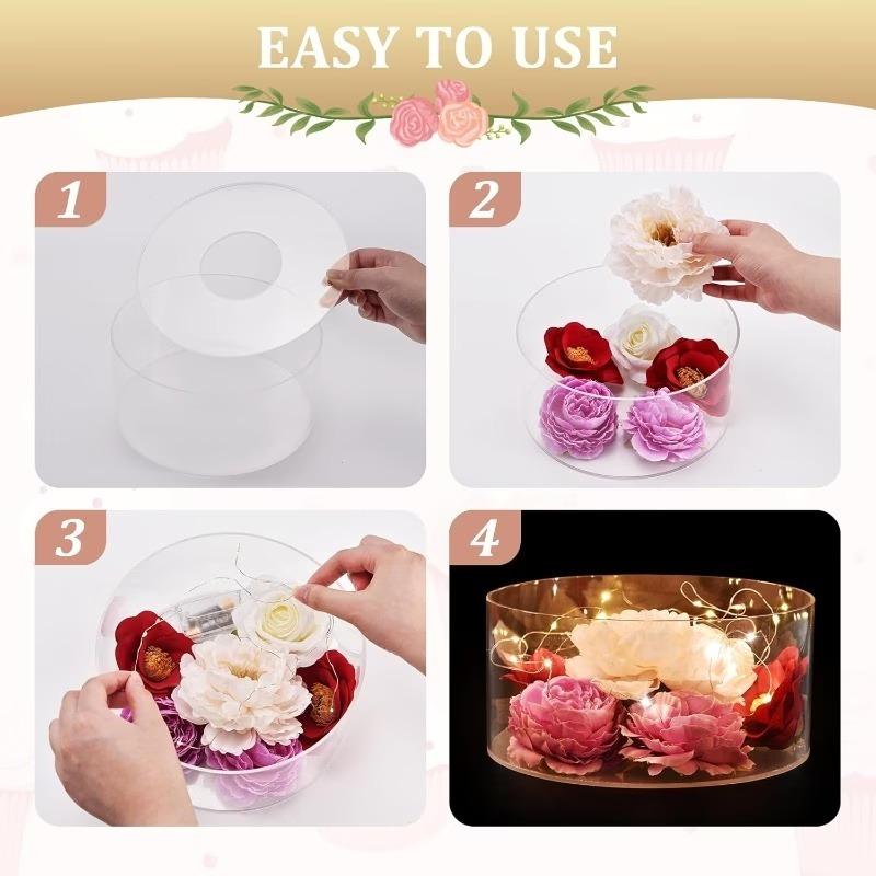 2/3 Pcs Acrylic Clear Cake Stand for Party Birthday Wedding Holiday Dessert Table Cake Cupcake Pastry Display Stand (6/8/10 in)