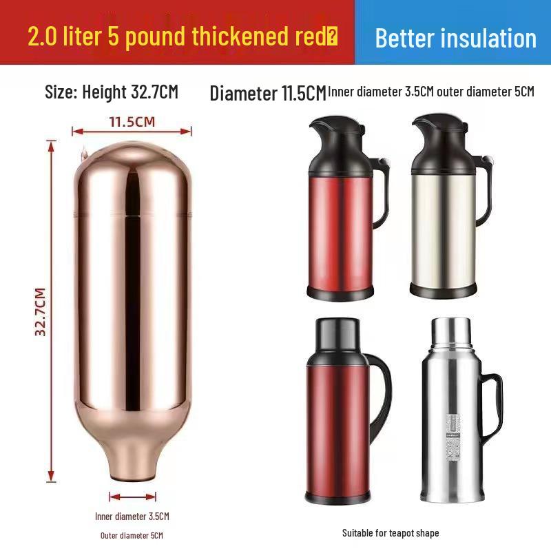 Pound Thermos Flask: Insulated Warm Water Bottle with Universal Glass Liner