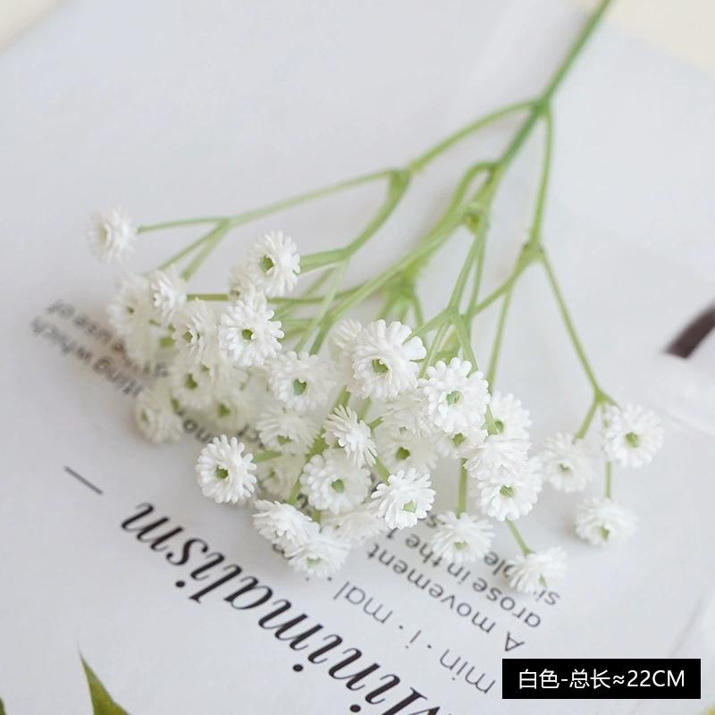 1ks měkký plastový gypsophila umělé květiny 22cm Real Touch Gypsophila Mini kytice pro svatbu domácí dekorace