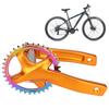 ZK‑22 Aluminum Alloy Bike Crankset Integral Single Speed Crank Arm Accessory 36T for BikeGold