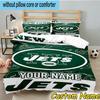 3pcs Custom Name Jets Helmet Bedding Set Includes 1 Duvet Cover & 2 Pillowcases for All Seasons Dormitory Home Decor Christmas gifts