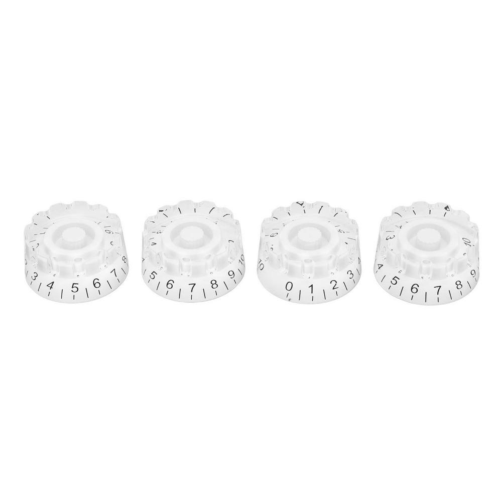 4PCS Gold Black White Guitar Control Knobs Acrylic Material Bass Control Knobs Electric Guitar белый