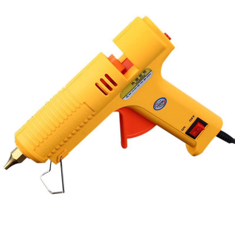 

100 Вт термоплавкий клеевой пистолет с клеевым карандашом 11 мм, промышленные мини-пистолеты, термоэлектрический инструмент для нагрева, 10 шт., клеевые палочки EU