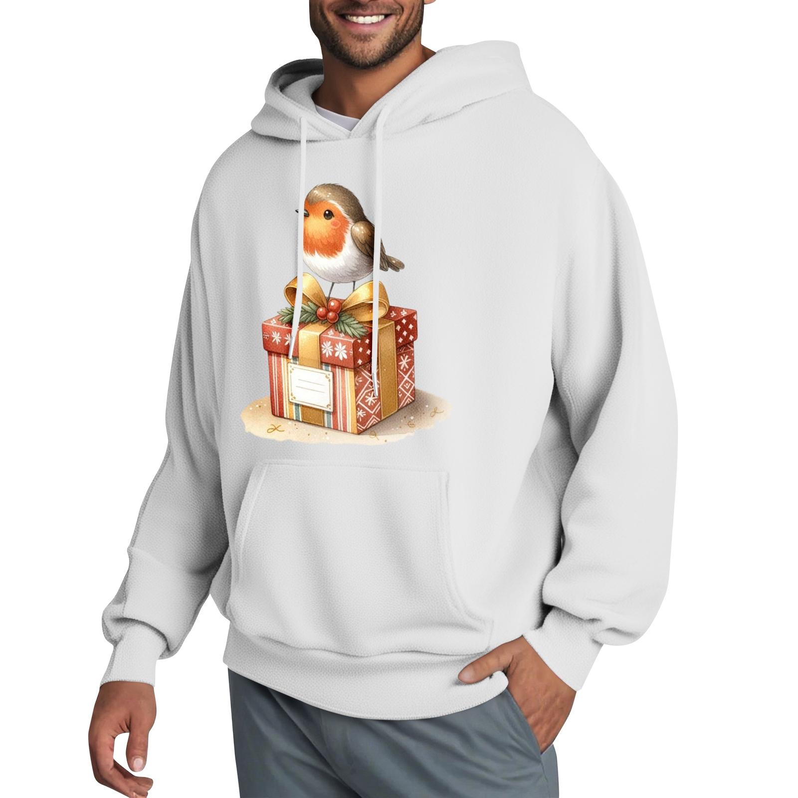 

Мужская толстовка с капюшоном, толстовка контрастного цвета, спортивная повседневная куртка XXXL белый