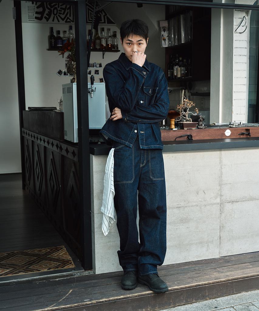 PLAC [Shiota Made] Denim Pocket Shacket Indigo