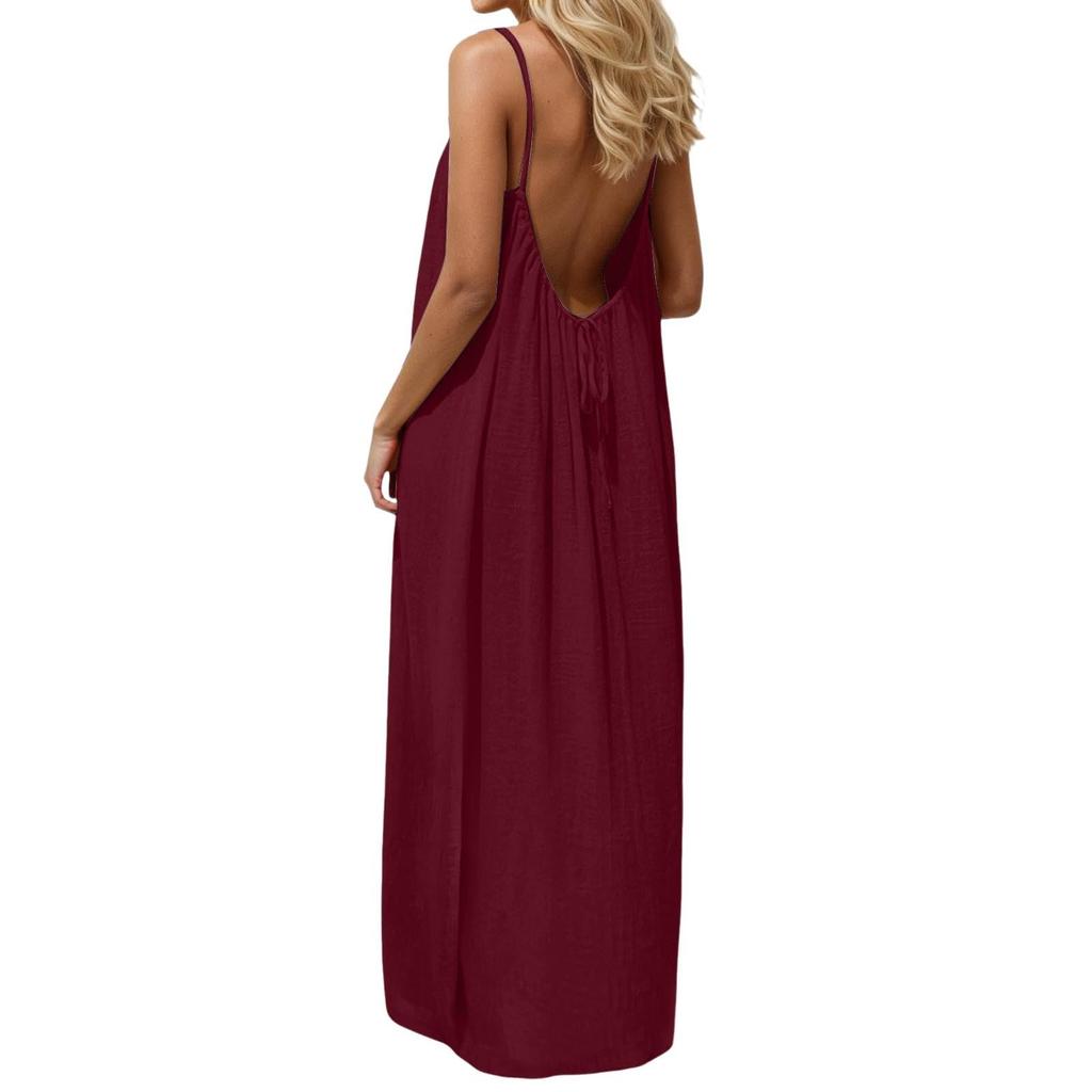 Women's Fashionable Loose-Fit -Color Casual Dress