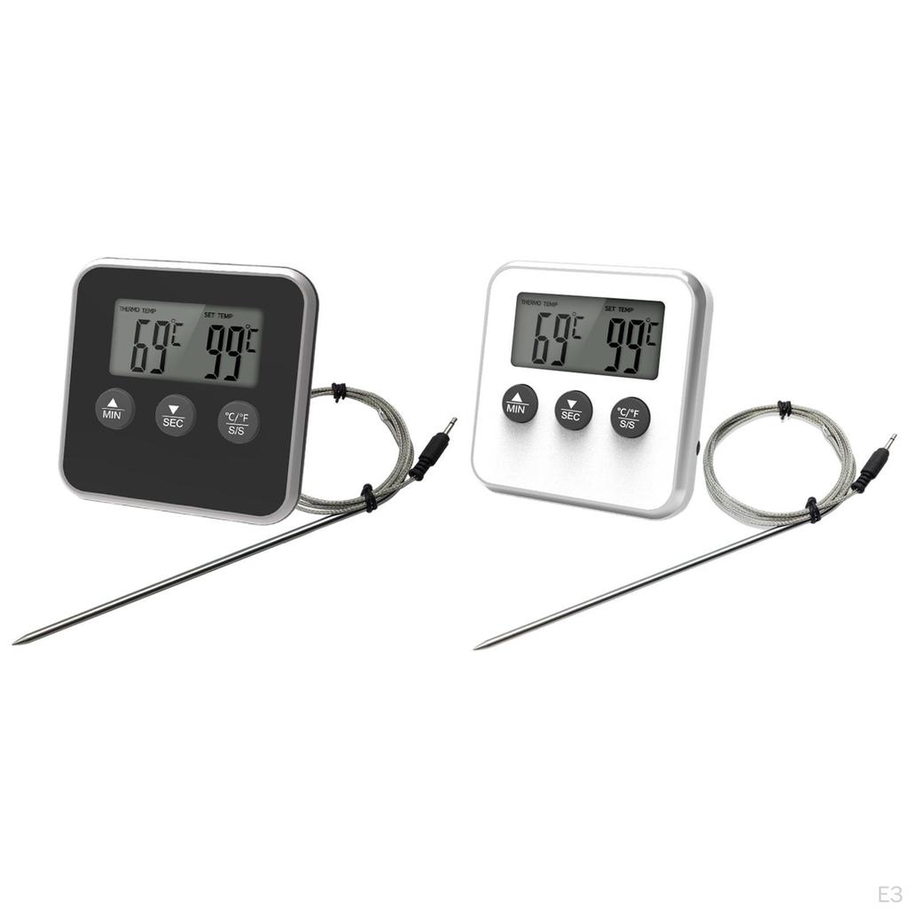 Digital Instant Read Meat Long Probe Backlight for barbecue Turkey Chicken Espresso Cappuccino