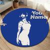Aitana Custom Name Round Area Rug,Carpet Rug for Living Room Bedroom Sofa Playroom Decor,Non-slip Floor Mat