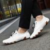 Outdoor Shoes Men's Casual Shoes Men Loafers Vintage Slip on Designer Flats Leisure Plus Size 38-47 Cow Leather White Sneakers