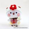 Portachiavi peluche Bubu doppio: Ciondolo Carino di Coppia Cartone Animato, Bambola di Stoffa Stile Moe Regalo