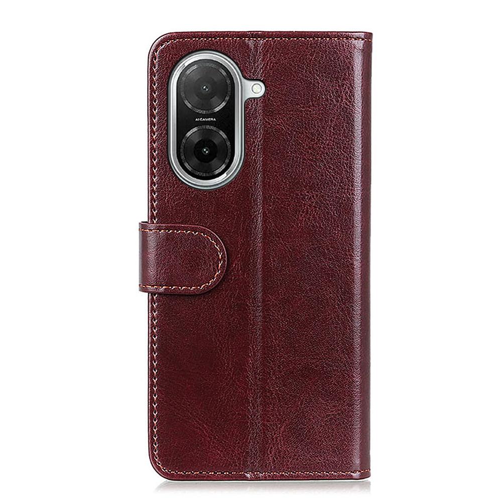 For Xiaomi Redmi A5 4G (171.7mm)/Poco C71 4G Case Crazy Horse Texture PU Leather Phone Stand Cover