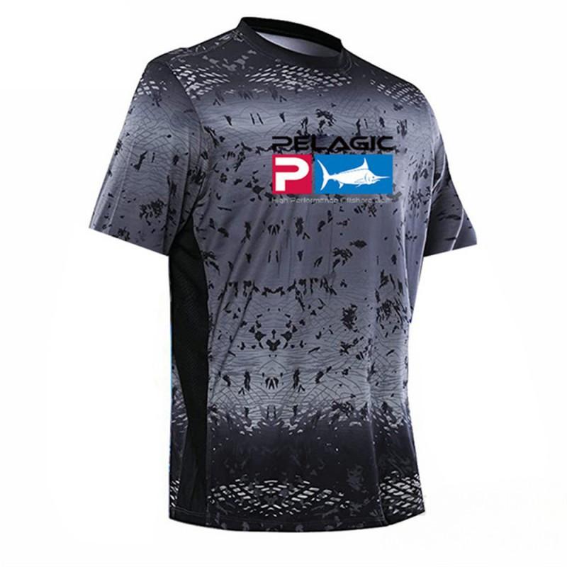 Pelagische Angelbekleidung Sonnenschutzkleidung Kurzärmeliges Outdoor-Sportbekleidung Weicher Stoff Schnelltrocknendes Rundhals-T-Shirt