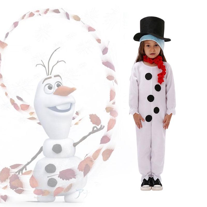 Frozen Snowman Olaf Cosplay Costume For Kids With Exquisite Workmanship**