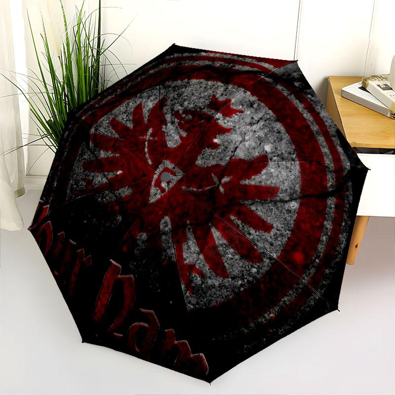 1 PC Automatic Folding Umbrella - Eintracht Frankfurt Custom Name Pattern, Portable & Foldable Design with 8 Ribs, Christmas Birthday Gifts