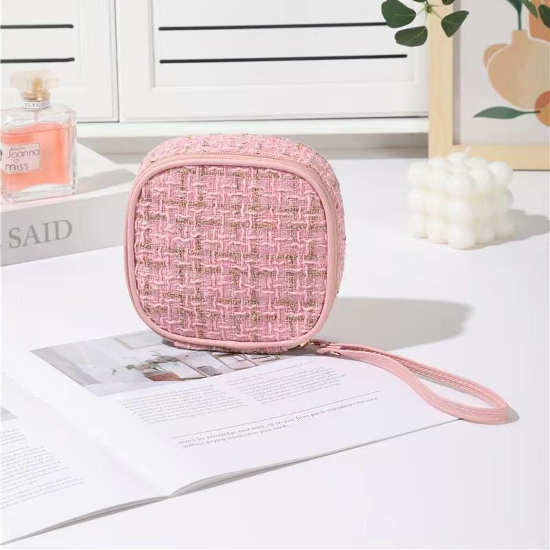 

Cross-border Mini Red Handbag Influencer Makeup & Menstrual Pad Travel Pouch