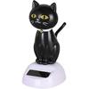 Brinquedos Solares Dançantes Brinquedo de Cabeça Oscilante Gato Preto Animal Figura Dançante Brinquedo Decoração de Painel de Carro