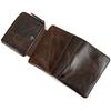 Genuine Cowhide Men Wallet Trifold Short Wallet with Coin Pocket Multi Card Slots Real Leather Coin Purse for Men Daily Use