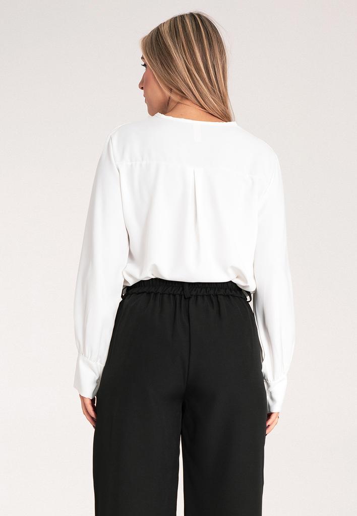 Koszula Damska - Elegancka Koszula Damska - Biała Koszula M1135 R. S/M