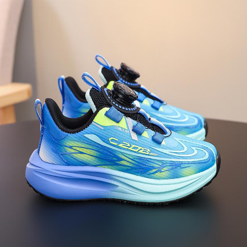 Boys' Mesh Dial Running Shoes - 2025 Spring New Arrival, Casual Sports Sneakers for Middle and Big Kids