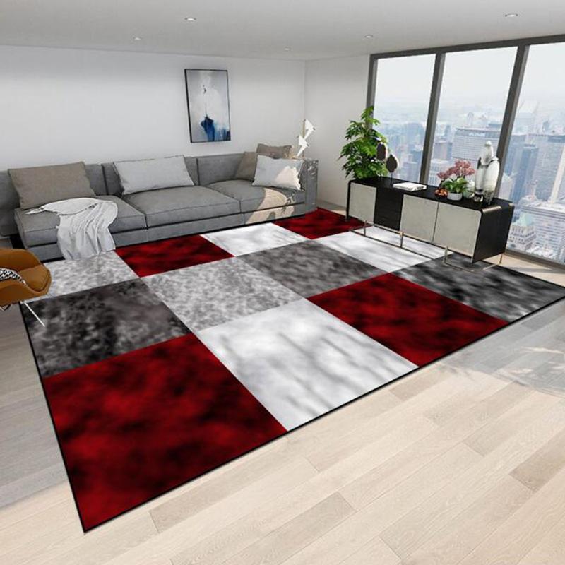 Alfombras Abstractas Modernas para Sala de Estar Decoración Geometría Alfombra para Pasillo Suave Simple Felpudo para Habitación Dormitorio Vestidor Alfombra Antideslizante 60x90cm door mat