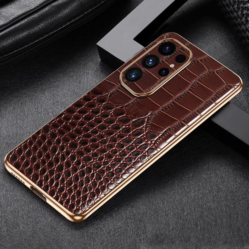 

Genuine Cowhide Leather Phone Case for Samsung Galaxy S 25 S24 S23 S25 Ultra S25 Plus S25+ Back Cover For Galaxy S25