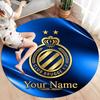 Club Brugge KV Custom Name Round Area Rug,Carpet Rug for Living Room Bedroom Sofa Playroom Decor,Non-slip Floor Mat