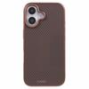 X-LEVEL For iPhone 16 Magnetic Case Hard PC Phone Cover Carbon Nano-Fiber Texture