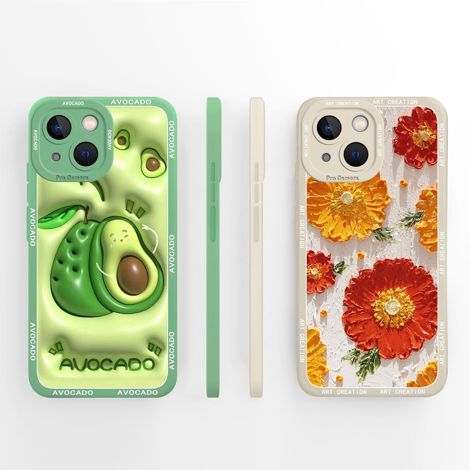 Smartphone Case For iPhone 13 14 15 16e Pro Max Mini Plus Lazy Kitten Pretty Flowers Pattern Liquid Silicone Shockproof Advanced Shell For iPhone Capa