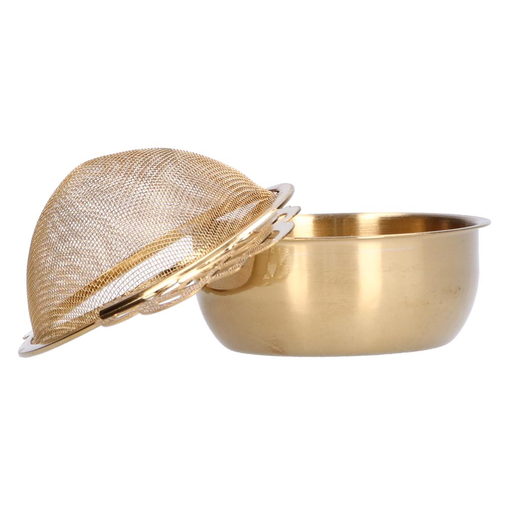 Stainless Steel Tea Strainer Loose Leaf Tea Infuser Filter Double Ear Kitchen Gadget