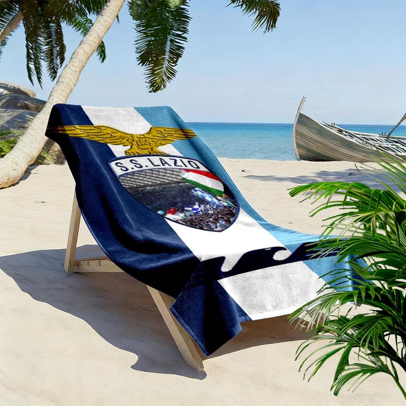 SS Lazio Print Beach Towel, Large Soft Quick Dry Towel for Beach Camping Swimming