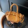 Vintage Faux Suede Women's Small Tote Bag Fashi Design Ladies Shoulder Crossbody Bags Retro Matte Female Purses and Handbags
