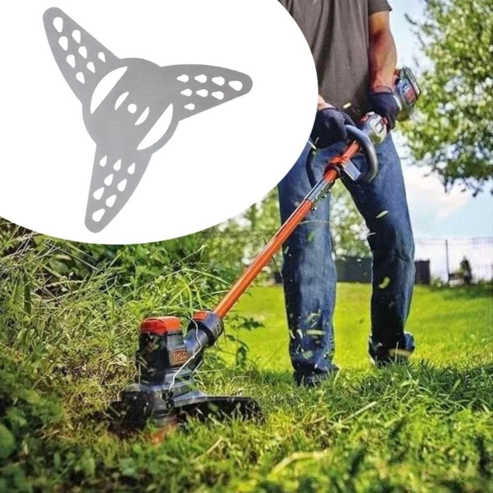 Stainless Steel Grass Trimmer Cutter Heads 3 Teeth Mower Parts Weeding Tool  Lawn Mower Replacement
