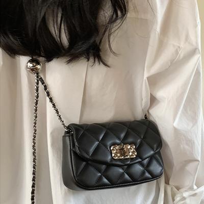 Women's Bag, Diamond-shaped Small Golden Ball Chain Bag, Small Square Bag, Fashionable and Versatile, Single-shoulder Crossbody Bag