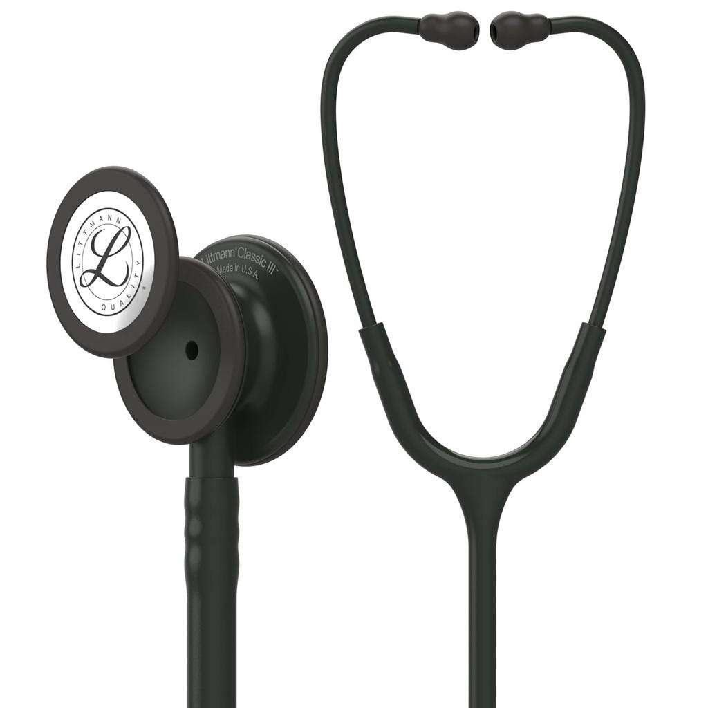 Classic Stethoscope 5803 Single Tube Binaural Adult Pediatric Use Chestpiece 69cm Black 3M™ Littmann® III™ / & (Black Finish) Approx. /