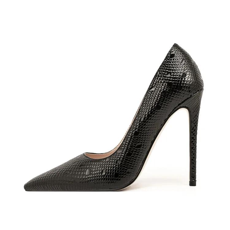 Fashion Fashion Pointed Stone Patterned Women's High-heeled Shoes Spring Autumn European American High Heels Single Shoes Size36-46