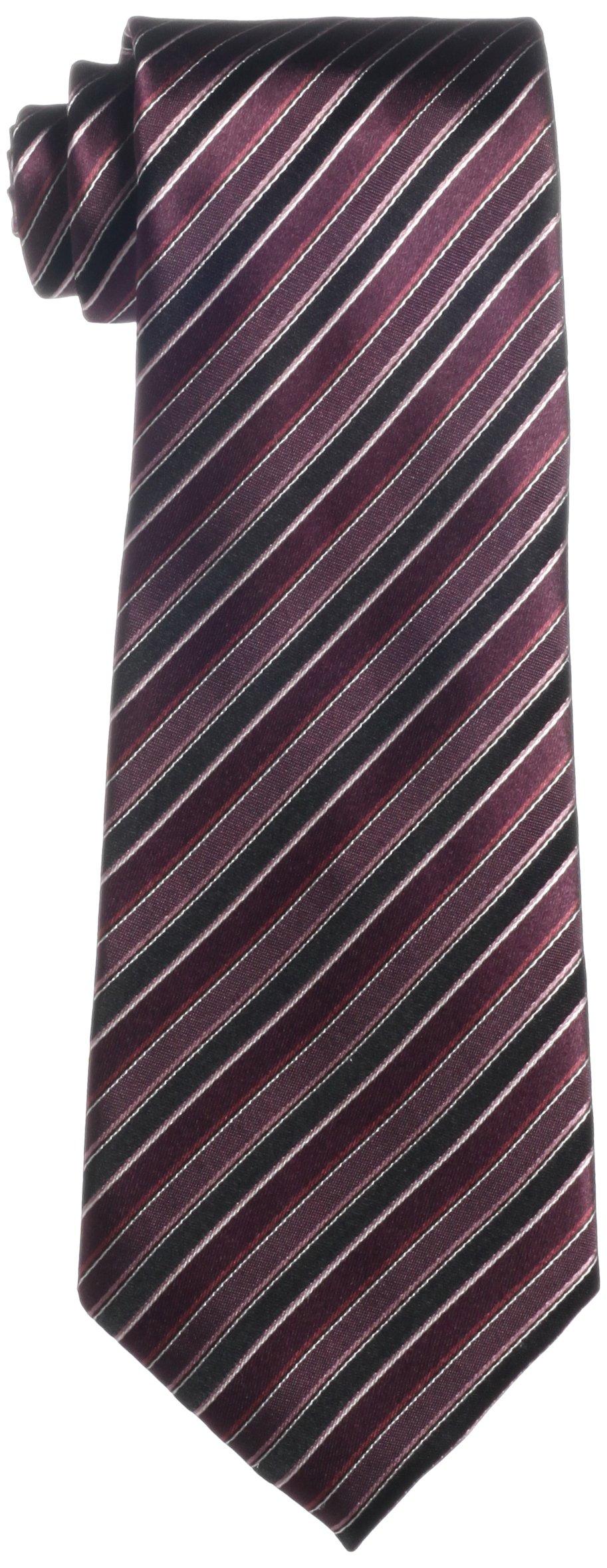 [Hiroko Koshino Homme] Striped Necktie 003254-20000-2908 04 Wine base, black, pink, and orange stripes FREE