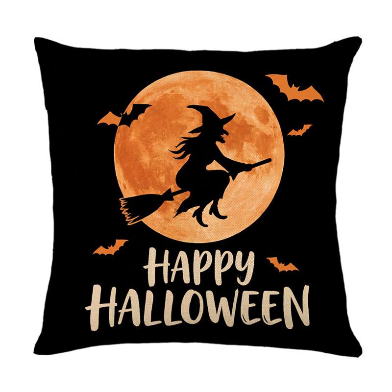 Custom Halloween Pillow Cover Digital Print Holiday Decorative Couch Bed Cushion Case 45x45cm
