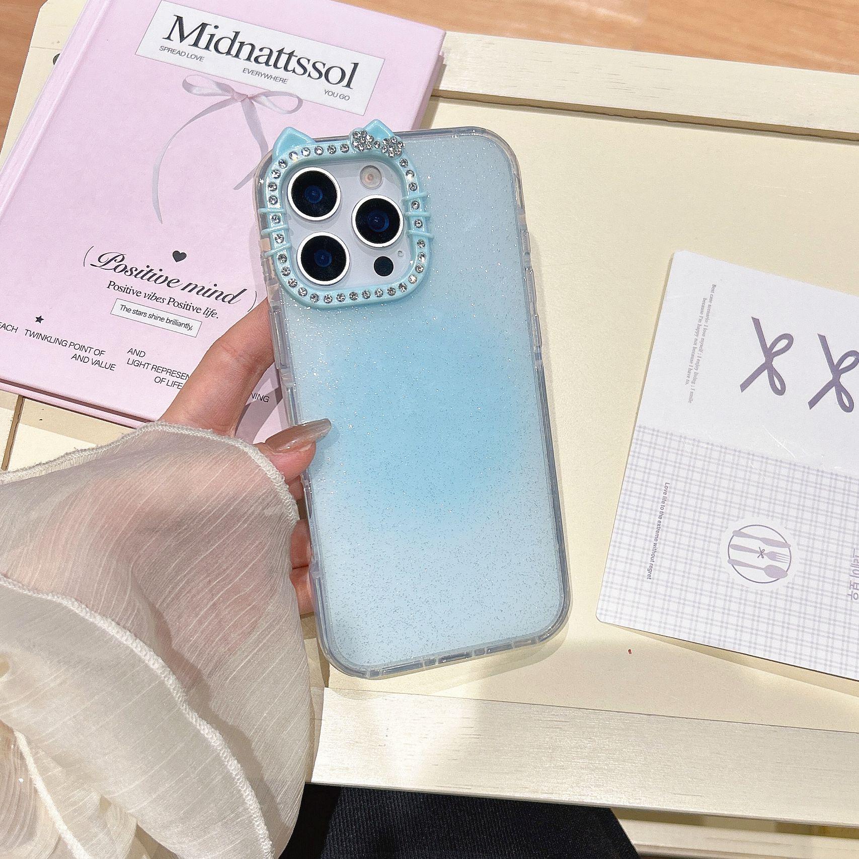 iPhone 17 Pro Max Rhinestone Glitter Case with Round Edges for Women iPhone 15 Pro Max