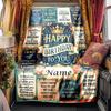 Happy Birthday Quotes Blanket Personalized Name Soft Comfortable Stylish Blanket Car Blanket Perfect For Travel Camping Outdoor Home Suitable For All