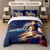 Custom Bedding Set Lionel Messi Pattern, Print Name Text 1 Duvet Cover plus 2 Pillowcases Home Textile
