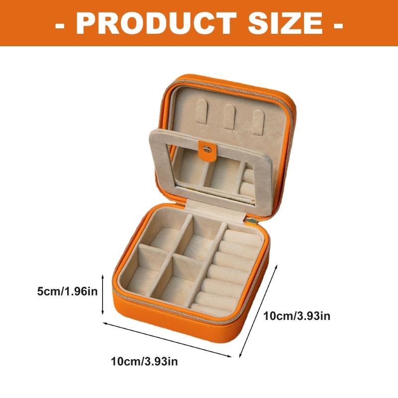 Portable PU Jewelry Organiser Box With Soft Lining And Multi Layer Compartments For Travel Accessory Storage Container